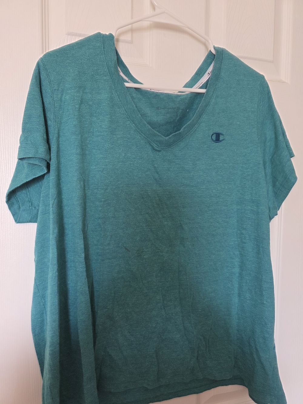 Champion Women’s Teal V-Neck Short Sleeve Tee